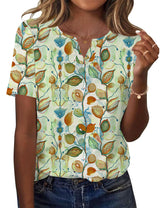 LOMON Womens Short Sleeve V Neck T Shirts Summer Tops Basic Tees Business Casual Blouses Trendy Fashion Clothes