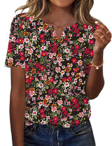 LOMON Womens Short Sleeve V Neck T Shirts Summer Tops Basic Tees Business Casual Blouses Trendy Fashion Clothes
