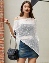 LOMON Womens Sheer Poncho Shrug Bolero Lightweight Knit Crochet Shrug Mesh Cover Up Summer 2026