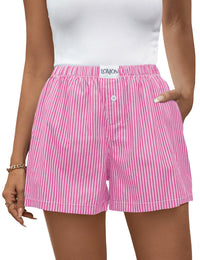 Zz-pink White Pinstripe