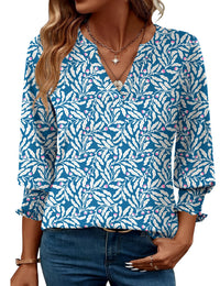Blue White Floral