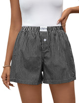 Lomon Womens Boxer Shorts Casual Summer Pajama Lounge Sleep Pj Gingham Plaid Shorts Y2K Beach Bottoms