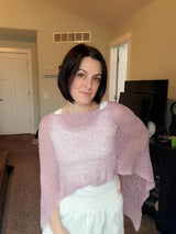 LOMON Womens Sheer Poncho Shrug Bolero Lightweight Knit Crochet Shrug Mesh Cover Up Summer 2026