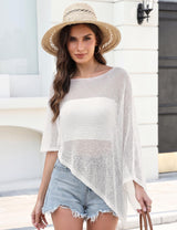 LOMON Womens Sheer Poncho Shrug Bolero Lightweight Knit Crochet Shrug Mesh Cover Up Summer 2026