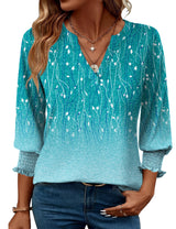 LOMON Women's 2026 Fashion Tops 3/4 Length Sleeve Business Casual Blouses Summer Tees Shirts S-4X
