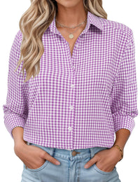 Purple and White Plaid