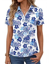 White Blue Floral