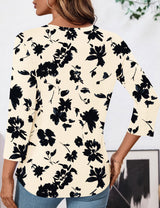 LOMON Womens 3/4 Length Sleeve Tops V Neck Business Casual Blouses Summer Tees Shirts 2026