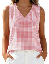 LOMON Womens Linen Crop Tank Top V Neck Tank Tops Sleeveless Cute Spring Summer Tops for Women 2026 Beach Vacation (XS-XL)