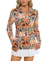 LOMON Women Long Sleeve Shirts Sun Protection 1/4 Zip Summer Quick Dry Hiking Shirts Quarter Zip Pullover for Women