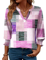 LOMON Women's 2026 Fashion Tops 3/4 Length Sleeve Business Casual Blouses Summer Tees Shirts S-4X