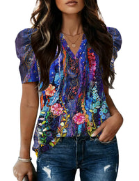 Blue Purple Floral