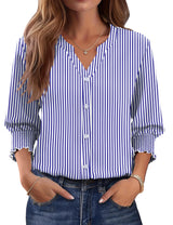 LOMON Button Down Shirts for Women 3/4 Length Sleeve Business Casual Blouses 2026 Summer Tops