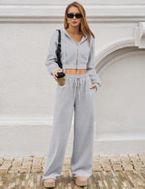 LOMON Women's Sweatpants Wide Leg Fleece Lined Sweat Pants Spring Winter Clothes 2026 Baggy Drawstring Joggers with Pockets