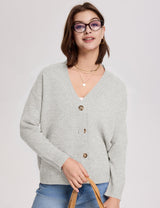 LOMON Women's Button Down Cardigan Sweaters Fall Long Sleeve Open Front Soft Cardigan Casual Loose Knit Coat Outerwear