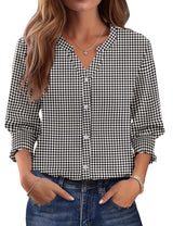 LOMON Button Down Shirts for Women 3/4 Length Sleeve Business Casual Blouses 2026 Summer Tops
