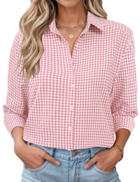 Pink and White Plaid
