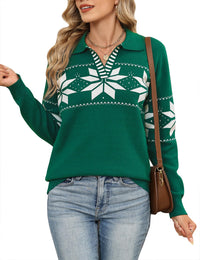 Green Snow Flakes