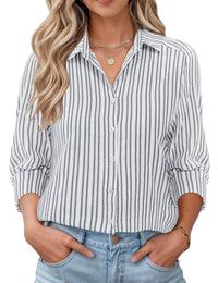 Navy Blue and White Stripes