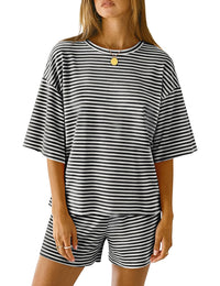 White Black Striped