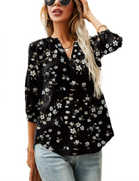 Black White Floral