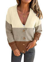 LOMON Women's Button Down Cardigan Sweaters Fall Long Sleeve Open Front Soft Cardigan Casual Loose Knit Coat Outerwear