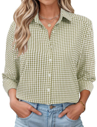 Amy Green and White Plaid