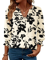 LOMON Women's 2026 Fashion Tops 3/4 Length Sleeve Business Casual Blouses Summer Tees Shirts S-4X