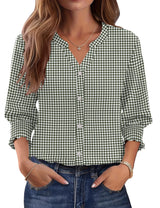 LOMON Button Down Shirts for Women 3/4 Length Sleeve Business Casual Blouses 2026 Summer Tops