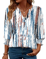 LOMON Women's 2026 Fashion Tops 3/4 Length Sleeve Business Casual Blouses Summer Tees Shirts S-4X