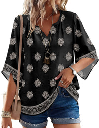 Black White Floral