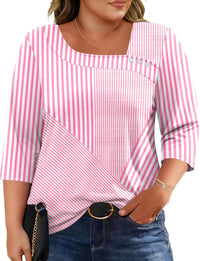 2-pink-white Stripes