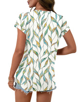 LOMON Womens Summer Tops Short Sleeve Shirts Cap Sleeve Tops Crew Neck Cute Trendy Tunic Blouses Dressy Casual Outfits 2026