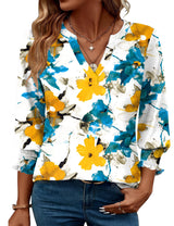 LOMON Women's 2026 Fashion Tops 3/4 Length Sleeve Business Casual Blouses Summer Tees Shirts S-4X