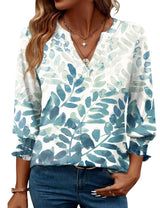 LOMON Women's 2026 Fashion Tops 3/4 Length Sleeve Business Casual Blouses Summer Tees Shirts S-4X