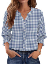LOMON Button Down Shirts for Women 3/4 Length Sleeve Business Casual Blouses 2026 Summer Tops