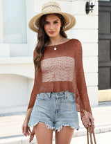 LOMON Womens Sheer Poncho Shrug Bolero Lightweight Knit Crochet Shrug Mesh Cover Up Summer 2026