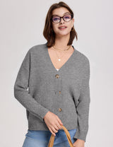 LOMON Women's Button Down Cardigan Sweaters Fall Long Sleeve Open Front Soft Cardigan Casual Loose Knit Coat Outerwear
