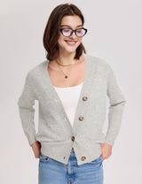 LOMON Women's Button Down Cardigan Sweaters Fall Long Sleeve Open Front Soft Cardigan Casual Loose Knit Coat Outerwear