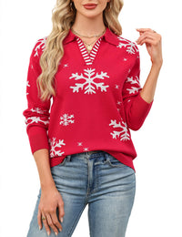 Red Snow Flakes