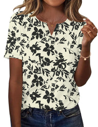 Apricot Black Floral