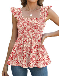 Apricot Red Floral