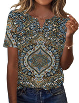 LOMON Womens Short Sleeve V Neck T Shirts Summer Tops Basic Tees Business Casual Blouses Trendy Fashion Clothes
