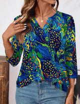 LOMON Womens 3/4 Length Sleeve Tops V Neck Business Casual Blouses Summer Tees Shirts 2026