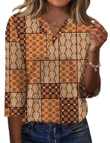LOMON Womens 3/4 Length Sleeve Tops V Neck Business Casual Blouses Summer Tees Shirts 2026