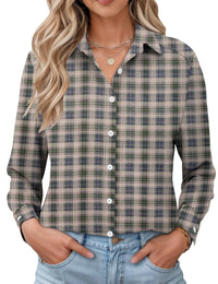 Blue and Green Plaid（cotton and Linen）