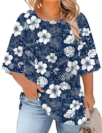 Navy Blue Floral