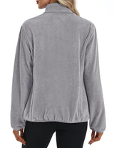LOMON Fleece Jacket Women with 6 Pockets Lightweight Full Zip Coat