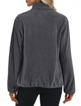 LOMON Fleece Jacket Women with 6 Pockets Lightweight Full Zip Coat