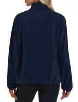 LOMON Fleece Jacket Women with 6 Pockets Lightweight Full Zip Coat